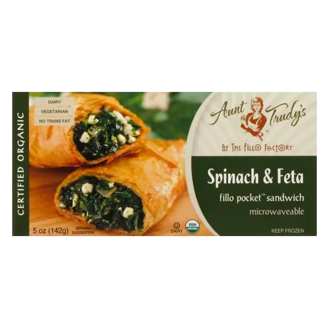 Fillo Pocket Sandwich, Spinach & Feta