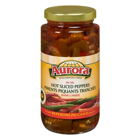 Sliced In Oil Hot Peppers Peperoni Piccanti 375 ml