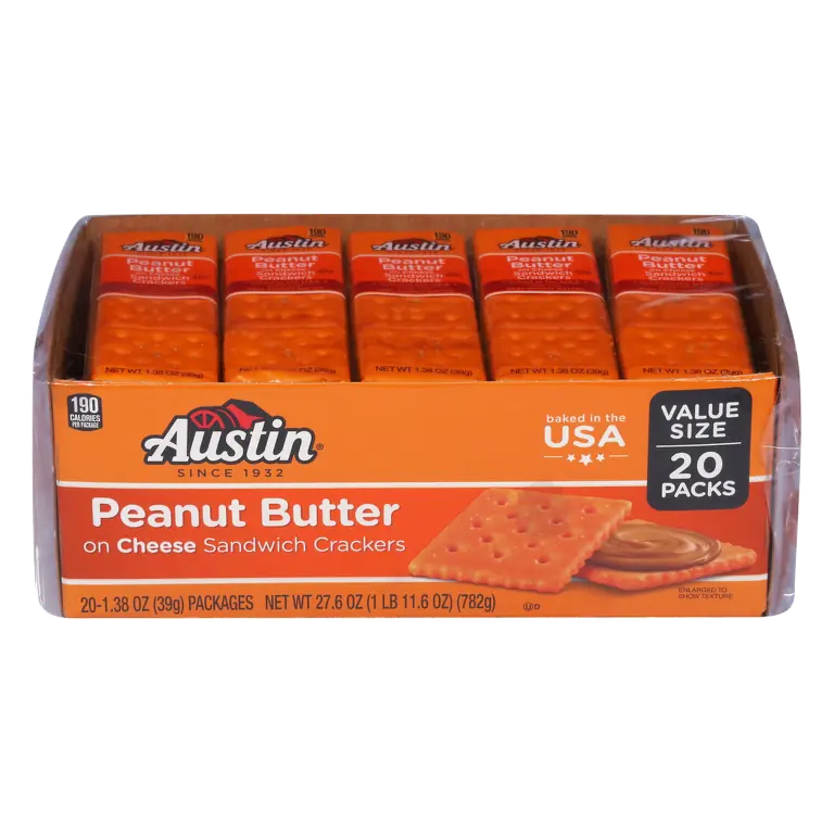 Peanut Butter On Cheese Sandwich Crackers