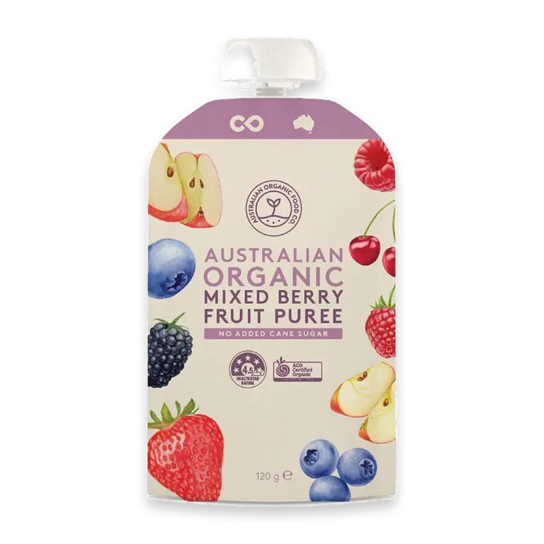 Mixed Berry Fruit Puree Pouch