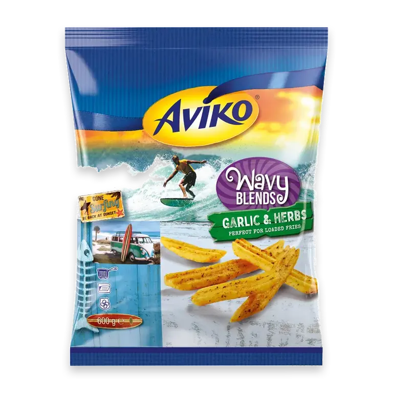 Pommes wavy blends garlic herbs 600g