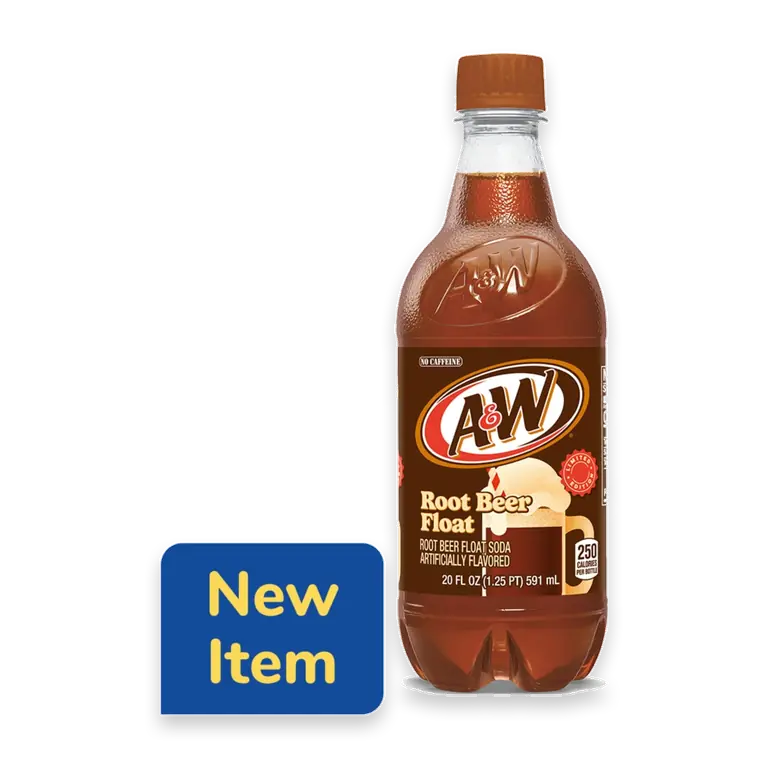 A&W Root Beer Float Soda Bottle