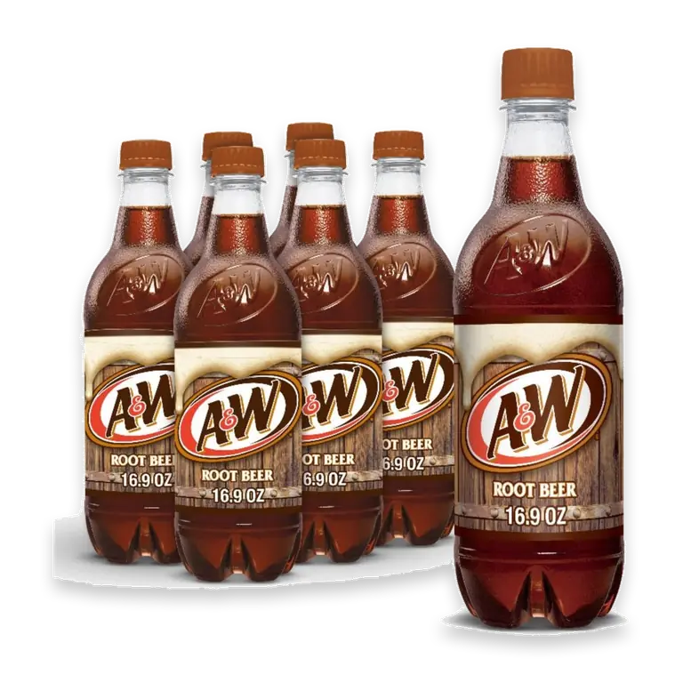 A&W Root Beer Soda Bottles
