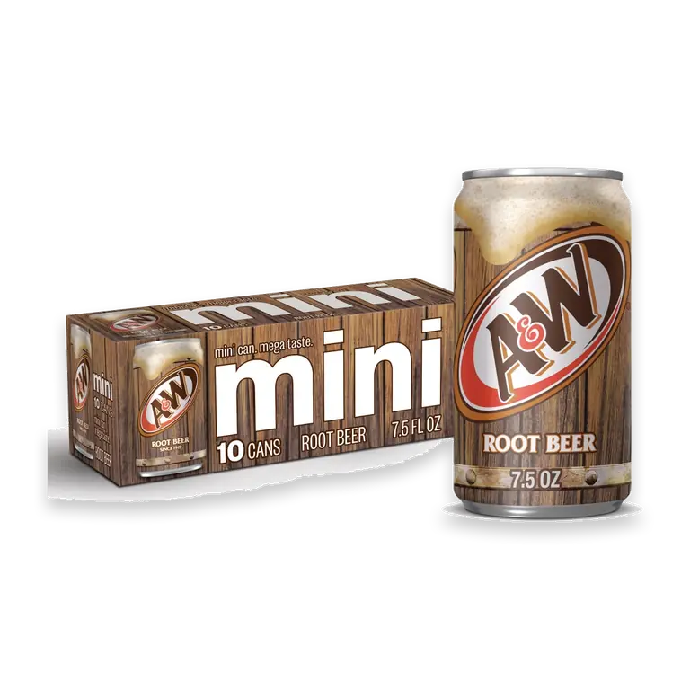 A&W Root Beer Soda Mini Cans