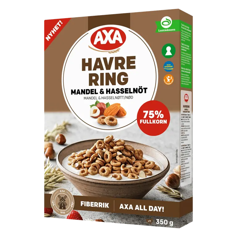 Havreringar Mandel & Hasselnöt