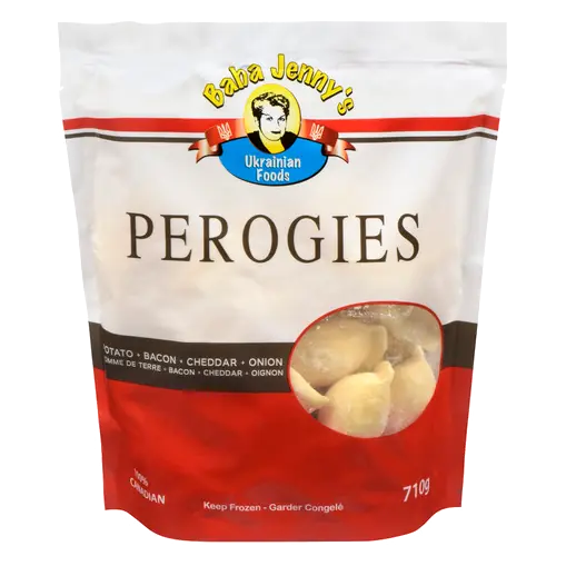 Baba Jenny's Perogies Bacon Cheddar Onion 24 EA (frozen)