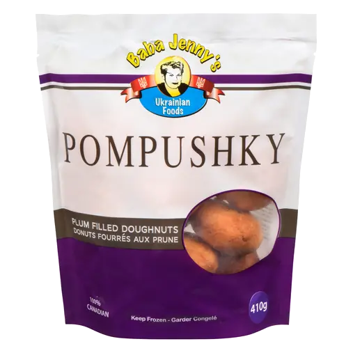 Baba Jenny's Pompushky Plum Filled Doughnuts 410 g (frozen)