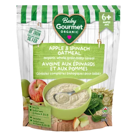 Organic Cereal Apple Spinach Oatmeal 208 g