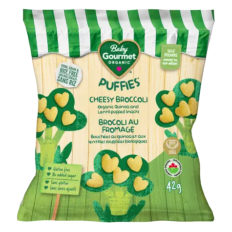 Organic Baby Snack Puffies Cheesy Broccoli 42 g