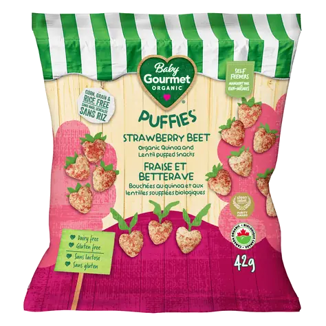 Organic Baby Snack Puffies Strawberry Beet 42 g