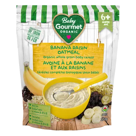 Organic Cereal Banana Raisin Oatmeal 227 g