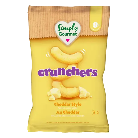 Simply Gourmet Crunchers Baby Snack Cheddar Style 32 g