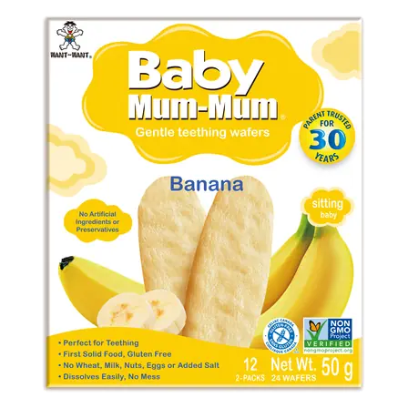 Hot-Kid Baby Mum-Mum Gentle Teething Wafers Banana 50 g