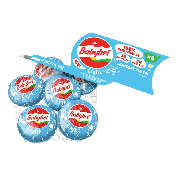 Mini Light Semi-Soft Snack Cheese - 6 ct