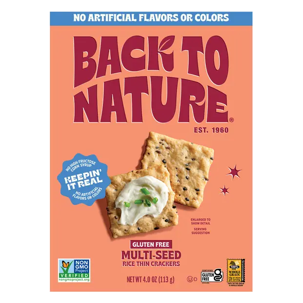 Gluten Free Plant-Based Multi-Seed Rice Thin Crackers