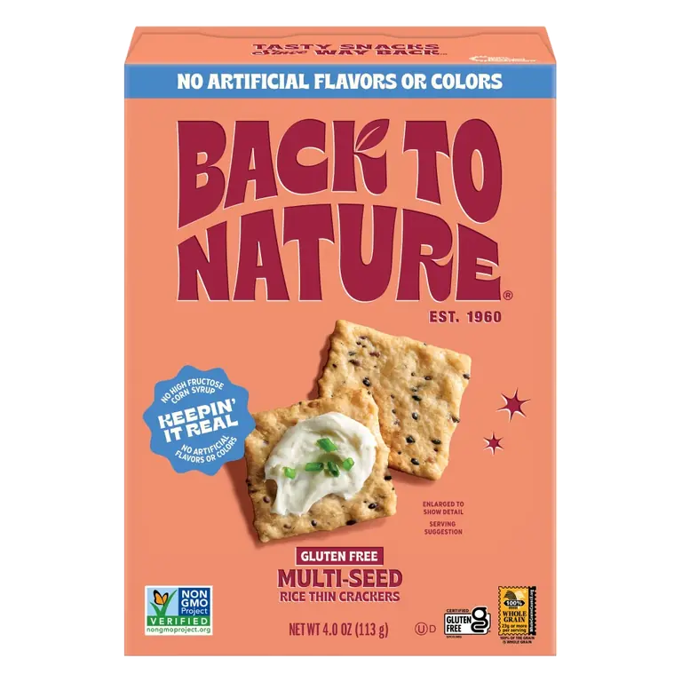 Multi-Seed Gluten Free Rice Thin Crackers