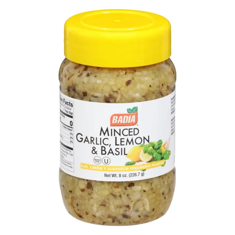Minced Garlic, Lemon & Basil