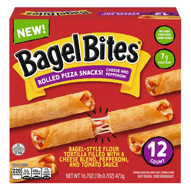 Cheese & Pepperoni Rolled Pizza Snacks - 12 ct Frozen