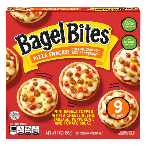 Cheese Sausage & Pepperoni Mini Pizza Snacks - 9 ct Frozen