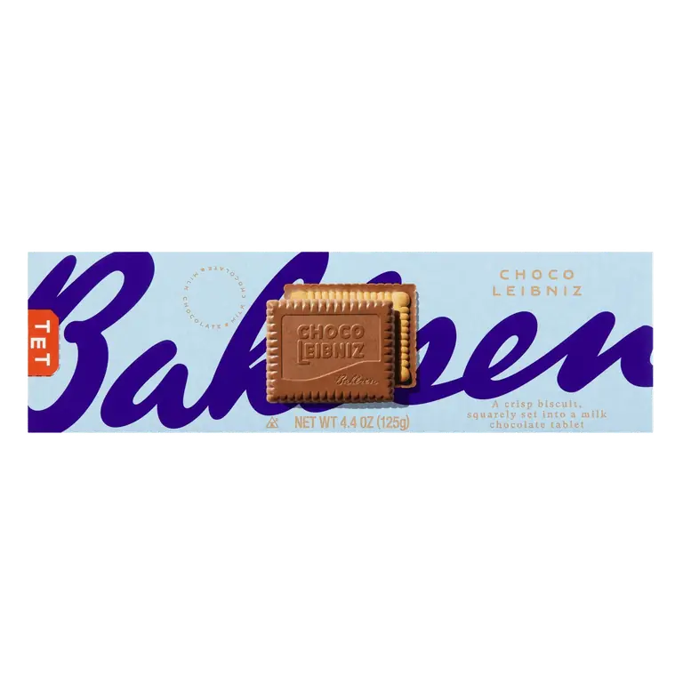 Choco Leibniz a Crisp Biscuit, Squarely Set Into a Milk Chocolate Tablet