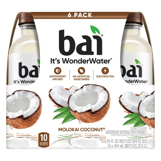 Antioxidant Wonder Water Molokai Coconut Flavored Beverage - 6 pk