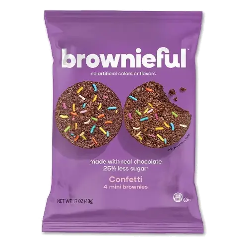 Bakeful Brownieful Confetti Mini Brownies, 1.7oz/4ct