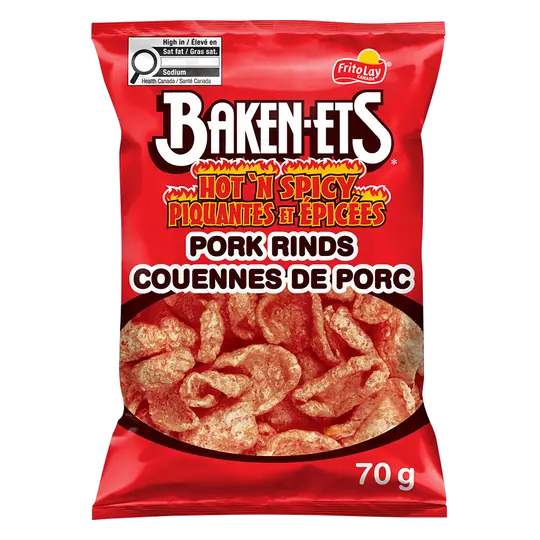 Pork Rinds Hot 'N Spicy 70 g