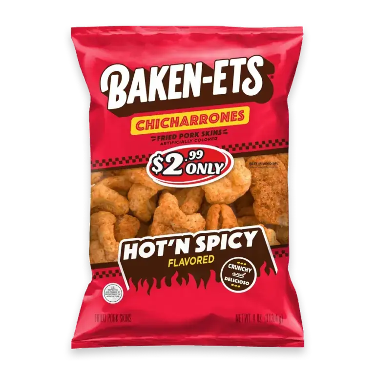 Chicharrones Fried Pork Skins Hot'N Spicy Flavored 4 Oz