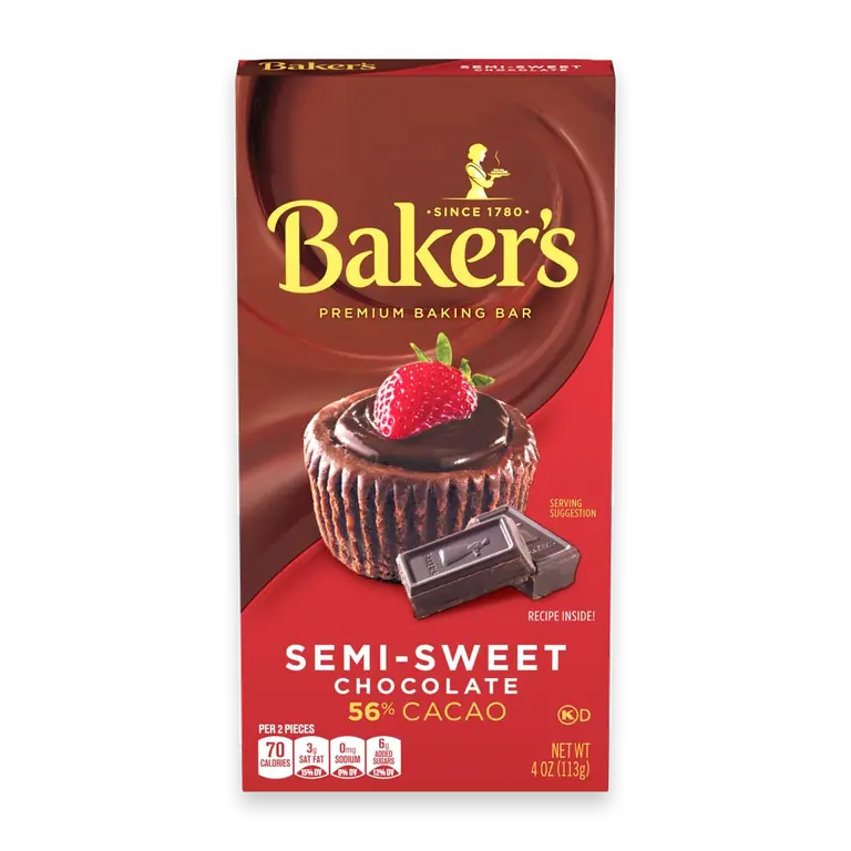 s Semi-Sweet Chocolate Premium Baking Bar with 56% Cacao, Box