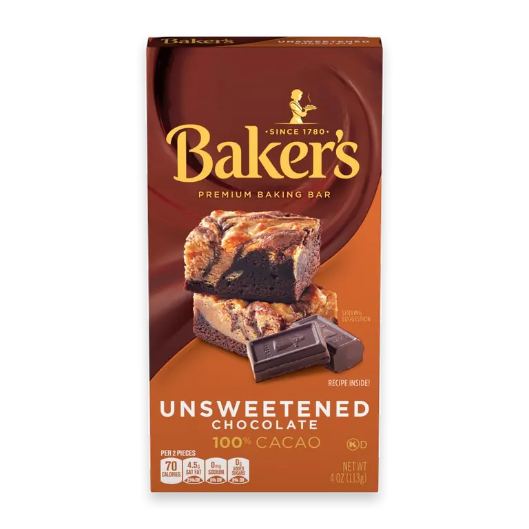 s Unsweetened Chocolate Premium Baking Bar with 100 % Cacao, Box