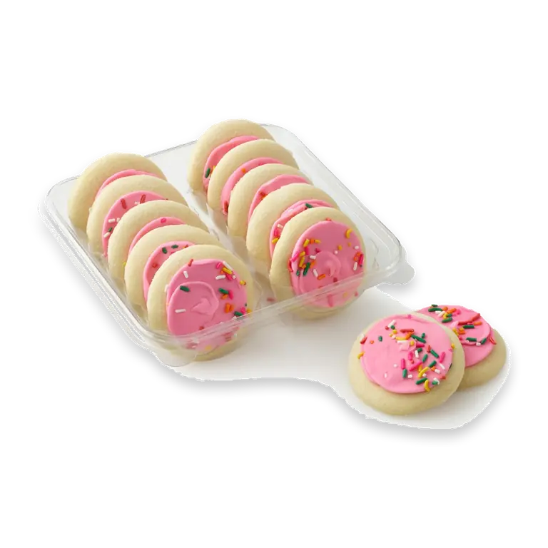 Pink Frosted Sugar Cookies