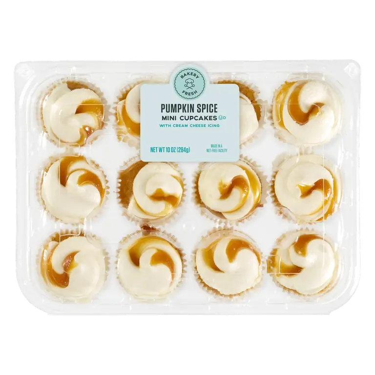 Pumpkin Spice Mini Cupcakes with Cream Cheese Icing