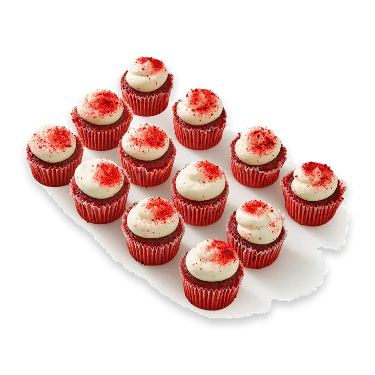 Red Velvet Mini Cupcakes with Cream Cheese Icing