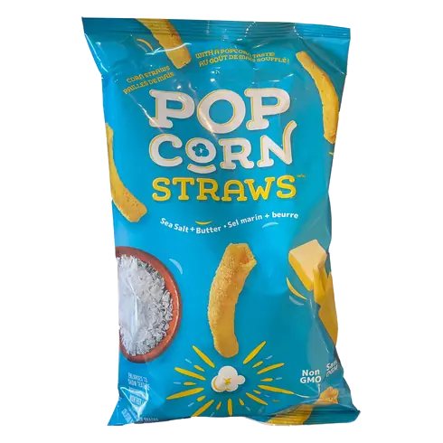 Popcorn Straws Sea Salt & Butter 142 g