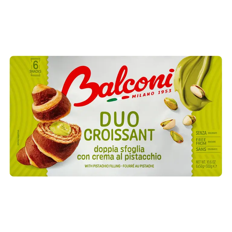 Balconi Duo Croissant with Pistachio Filling 6 x 50 g (300g)