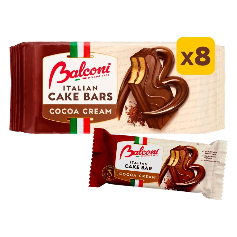 Balconi Italian Cake Bars Cocoa Cream 280g (8 x 35g)