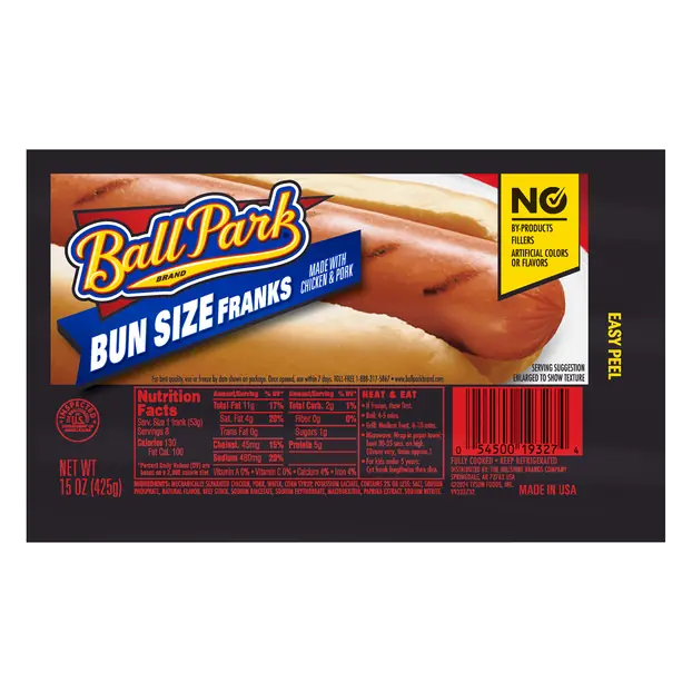 Bun Size Chicken & Pork Franks - 8 ct