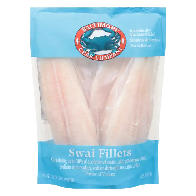 Farm Raised Skinless Swai Fillets - 8 ct Frozen