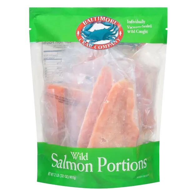 Wild Caught Salmon Portions - 8 ct Frozen