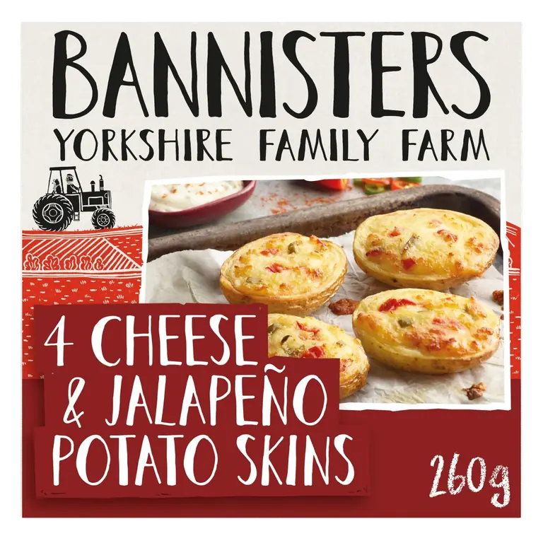 4 Cheese & Jalapeno Potato Skins