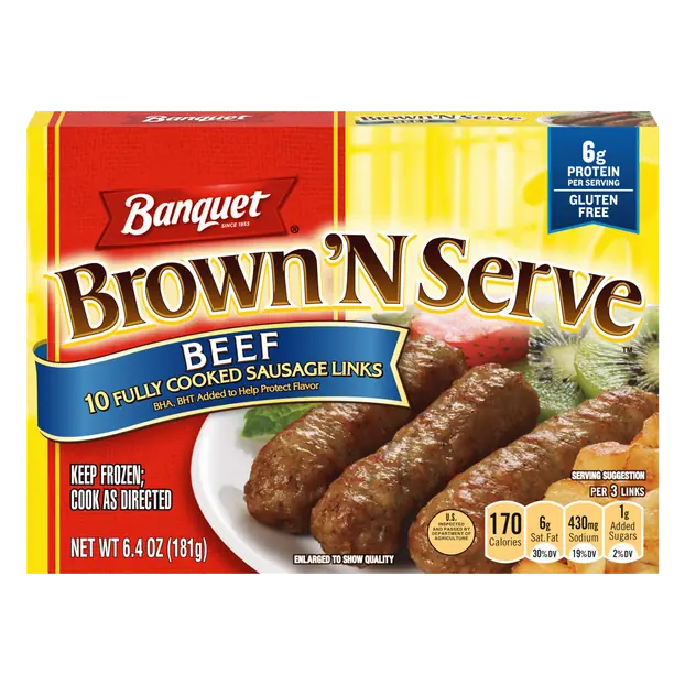 Beef Breakfast Sausage Links - 10 ct Frozen
