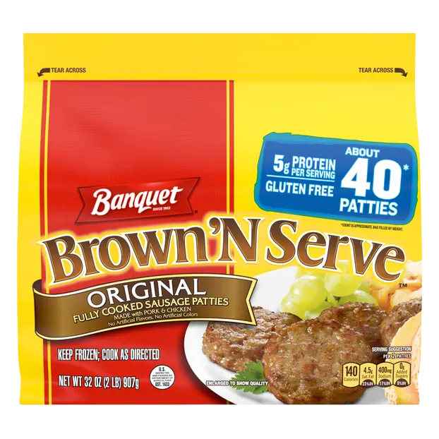Original Breakfast Sausage Patties apx 40 ct Frozen