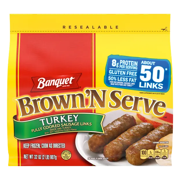 Turkey Breakfast Sausage Links - apx 50 ct Frozen