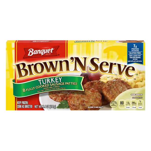 Turkey Breakfast Sausage Patties - 8 ct Frozen