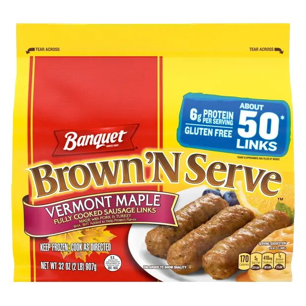 Vermont Maple Breakfast Sausage Links - apx 50 ct