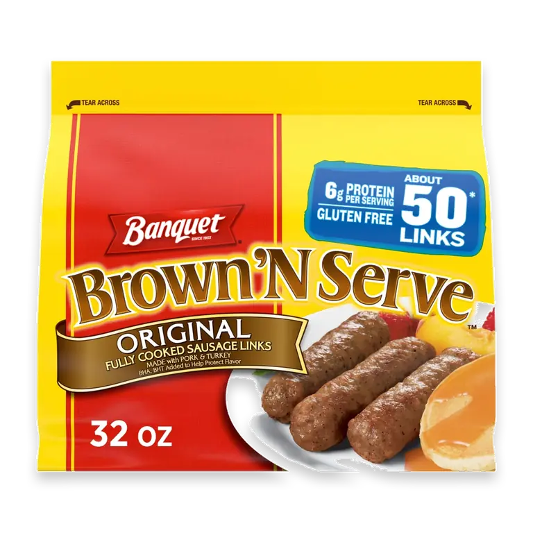 Brown'N Serve Original Fully Cooked Sausage Links Frozen Breakfast