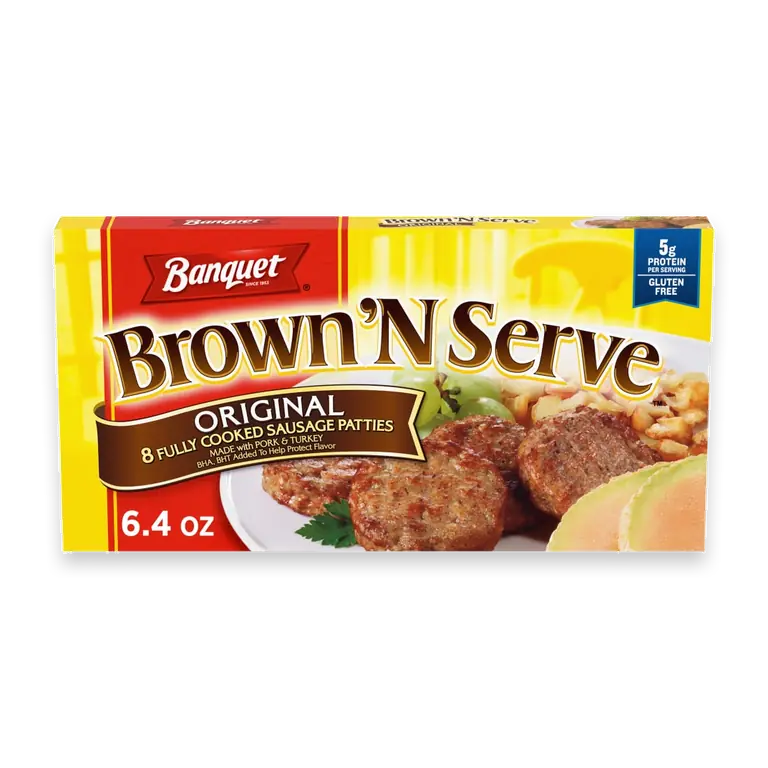Brown'N Serve Original Fully Cooked Sausage Patties Frozen Breakfast