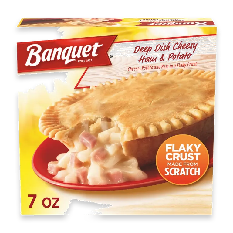 Cheesy Ham and Potato Deep Dish Pot Pie, Frozen Meal