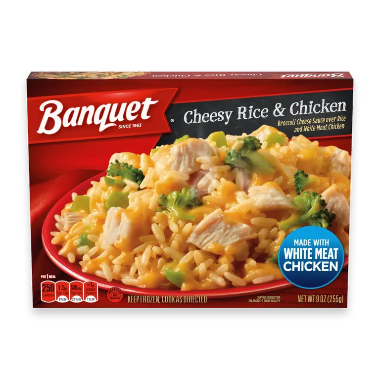 Cheesy Rice & Chicken, Frozen Meal