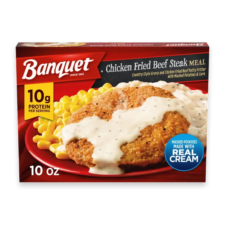 Chicken Fried Beef Steak, Frozen Meal